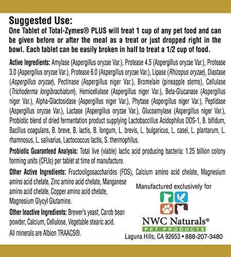 100 Tablets Enzymes and Probiotics for Dogs and Cats O3114