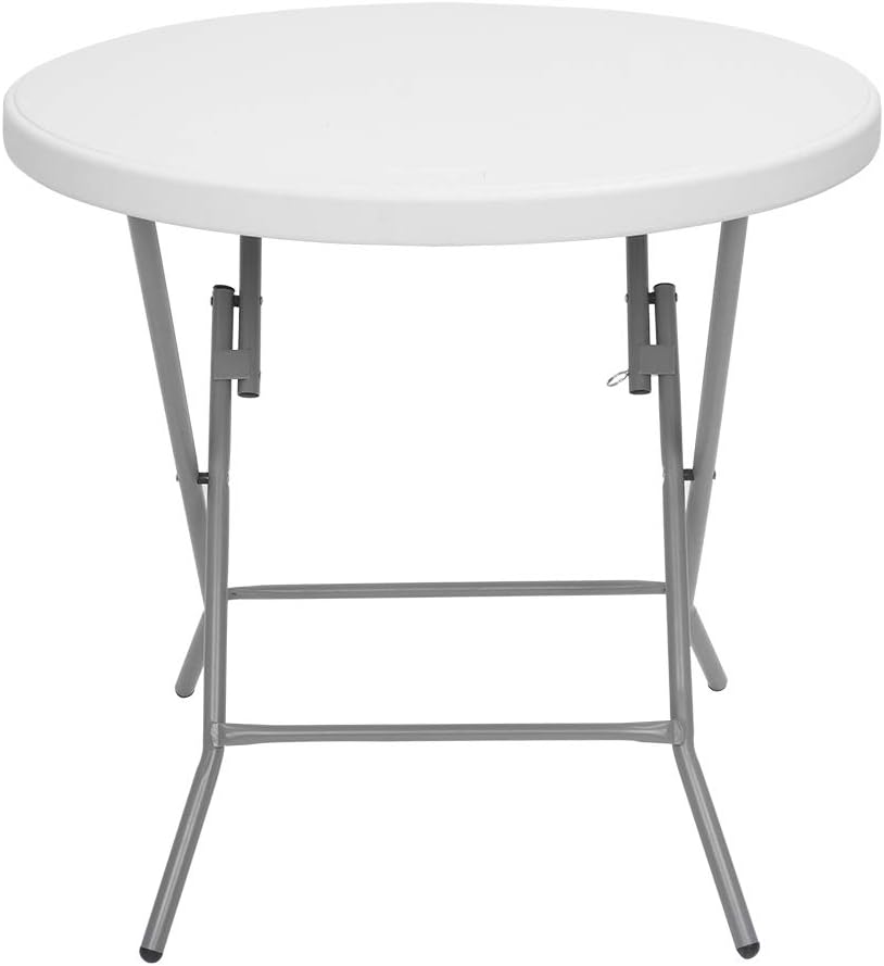 White Granite 32 Round Folding Plastic Table D309141