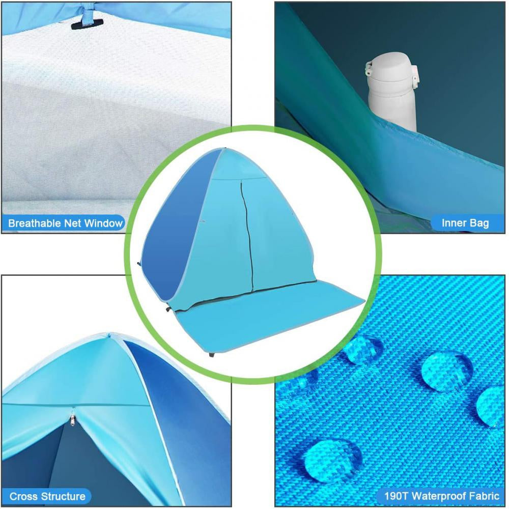Pop Up Beach Tent with Canopy Carry Bag M591482