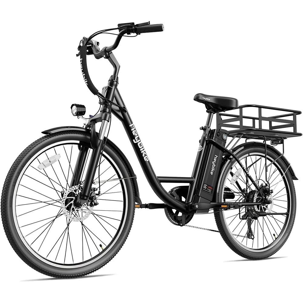 Electric City Cruiser Bicycle 26" 7-Speed Electric Bike with Removable Battery I9158