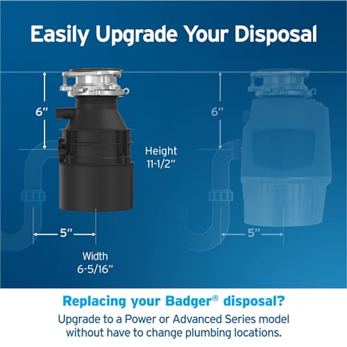 Black 1/3 HP Continuous Feed Garbage Disposal W960618