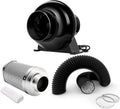 4 Inch 195 CFM Inline Fan with Carbon Filter and 8 Feet Ducting K6076