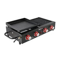4-Burner Portable Propane Gas Grill and Griddle Combo, Black V77302