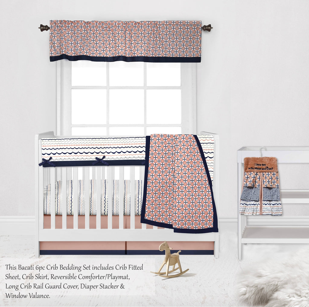 10-Piece 100% Cotton Percale Crib Bedding Set with 2 Crib Fitted Sheets P671896