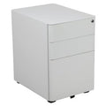 White 3-Drawer Mobile Vertical Filing Cabinet P8964