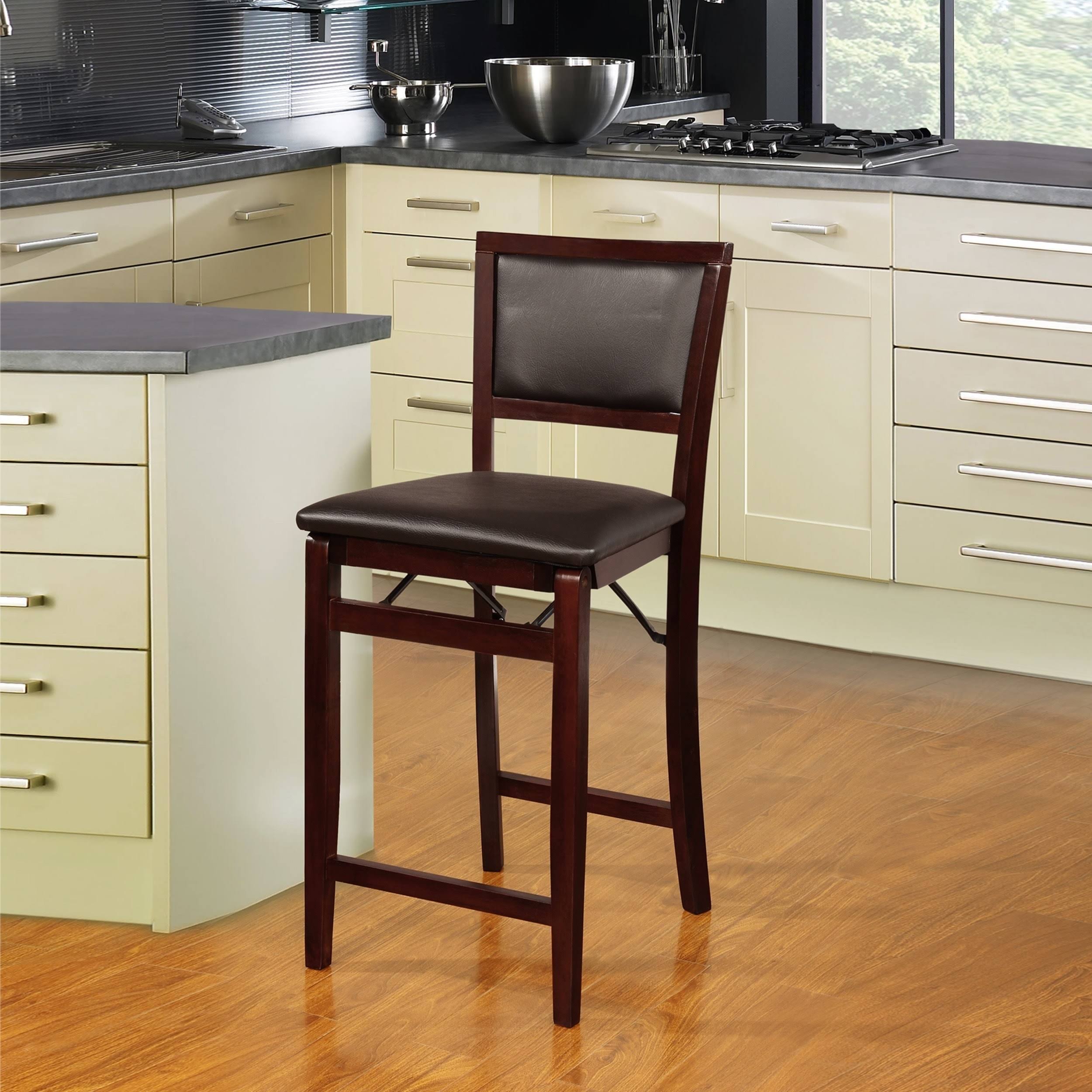 Dark Brown Folding Counter Stool F89610