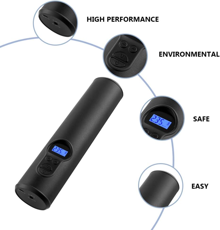 Mini Air Compressor Portable Air Inflator Tire Pump with Digital LCD LED Light H3038