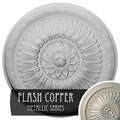 24x22OD x 1 5/8x22P Temple Ceiling Medallion, Hand-Painted Flash Copper D555