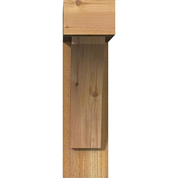 6x22W x 22x22D x 22x22H Rough Sawn Bracket with Offset Brace, Western Red Cedar S1815