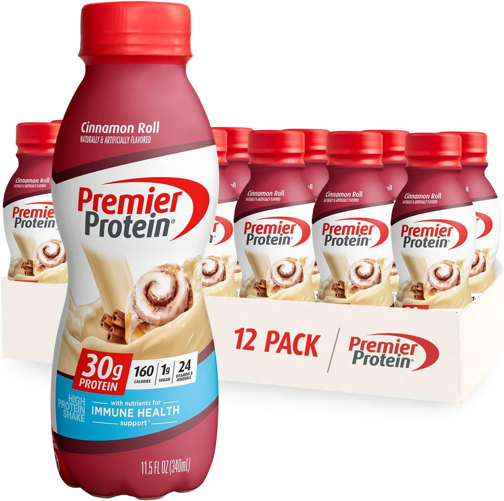 Root Beer Float & Cinnamon Roll Flavors Protein Shake, 30g Protein, 1g Sugar, 11.5 oz, 12 Pack I8611