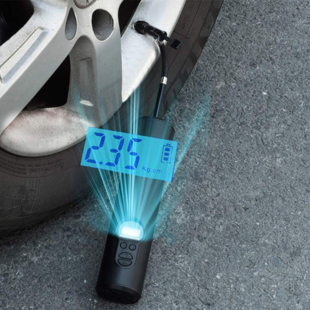 Mini Air Compressor Portable Air Inflator Tire Pump with Digital LCD LED Light H3038