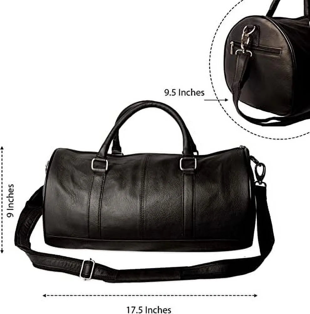 Genuine Leather Duffle Bag 18" Travel Gym Bag H2734