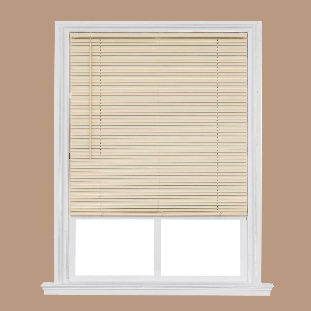 Ivory Cordless Vinyl Mini Blind 71 in. W x 64 in. L F2936