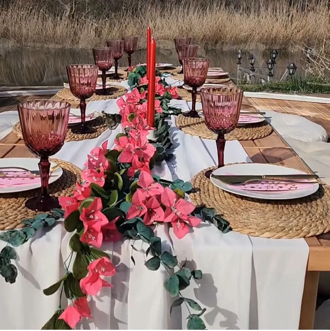 Natural Wood Low Foldable Picnic Table B3649