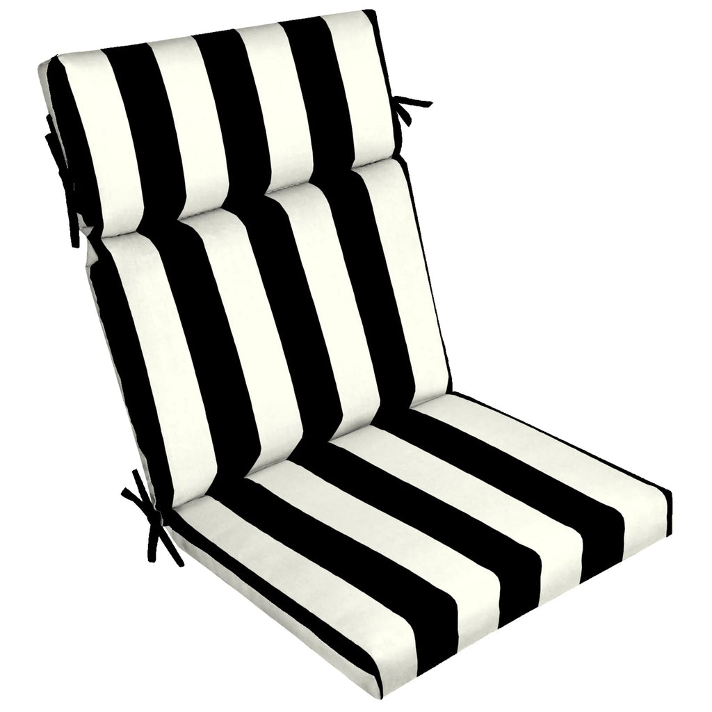 Black Stripe Outdoor Chair Cushion Q420848