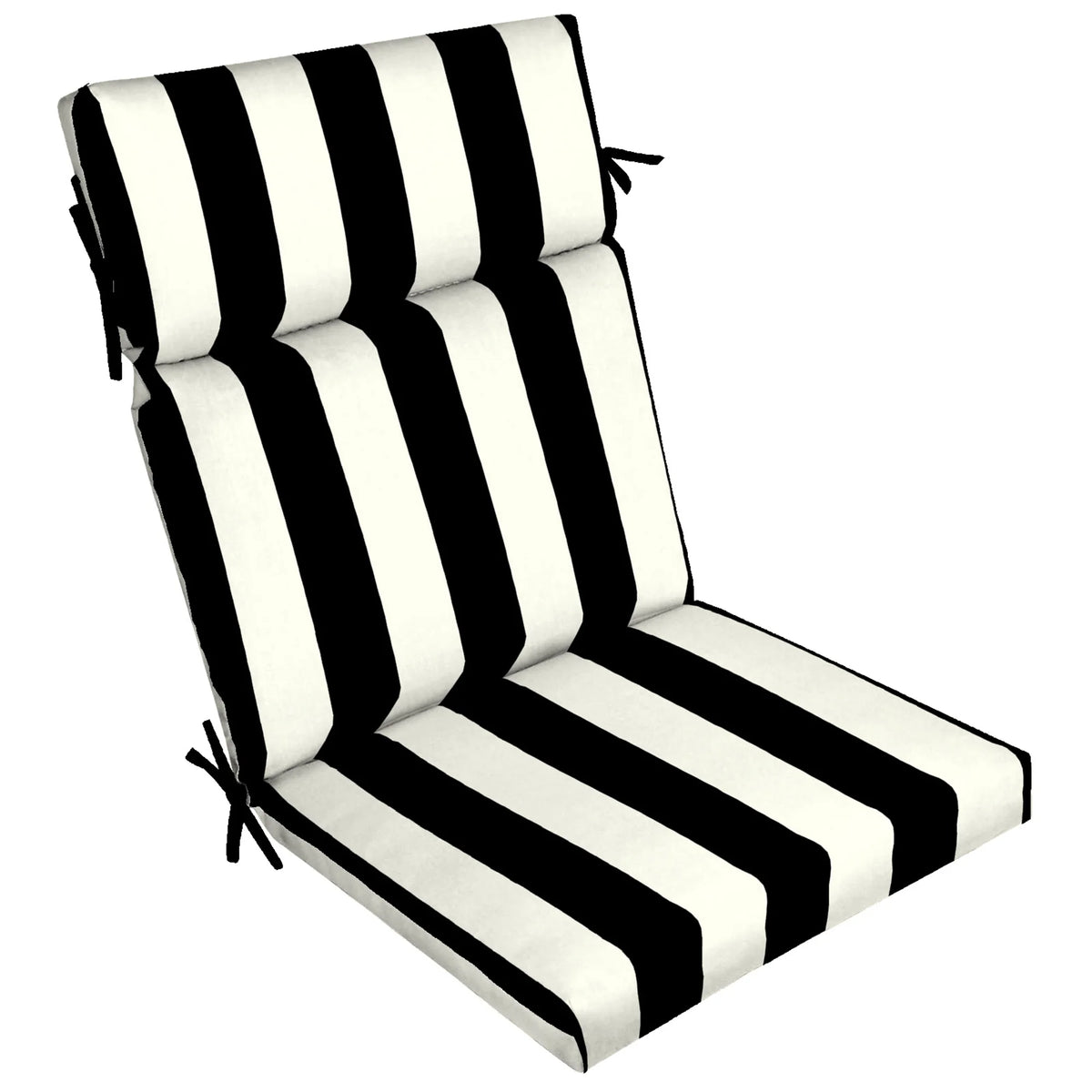 Black Stripe Outdoor Chair Cushion Q420848