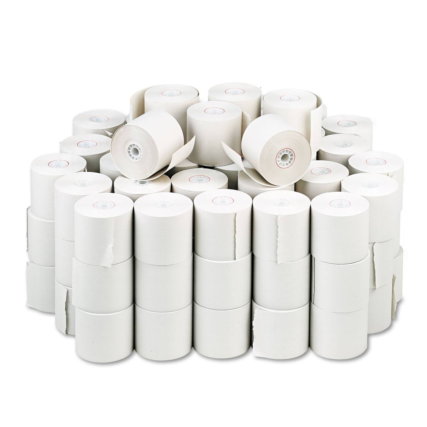 White One-Ply Calculator Paper Rolls J707