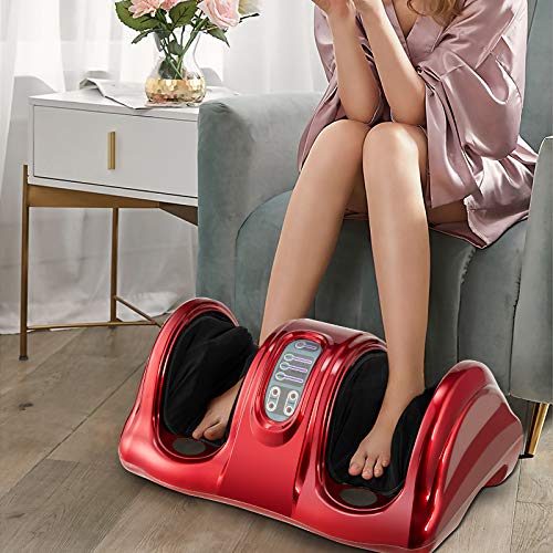 Burgundy Shiatsu Foot and Calf Massager Machine W515149