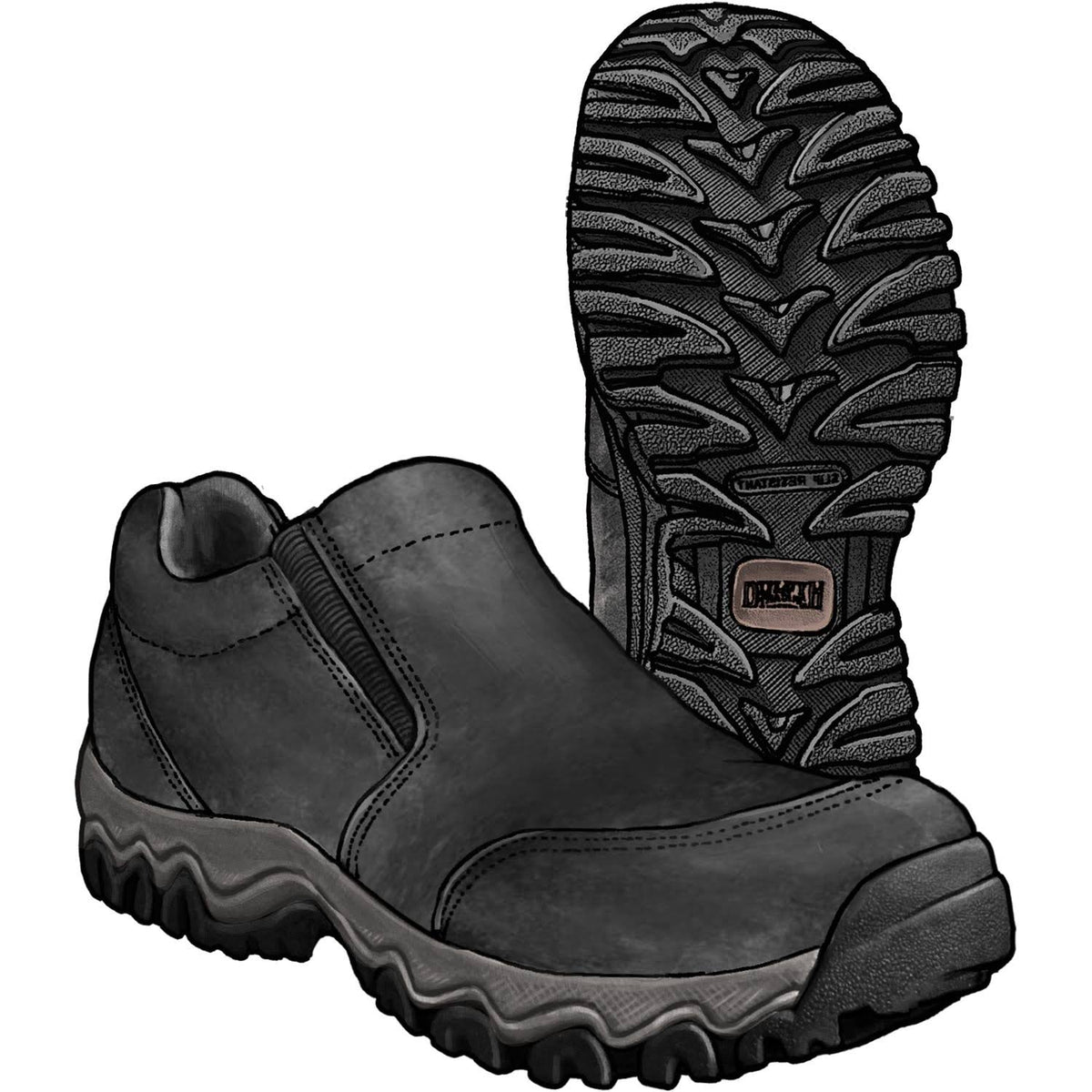 Men's Wild Boar Leather Mocs E9754