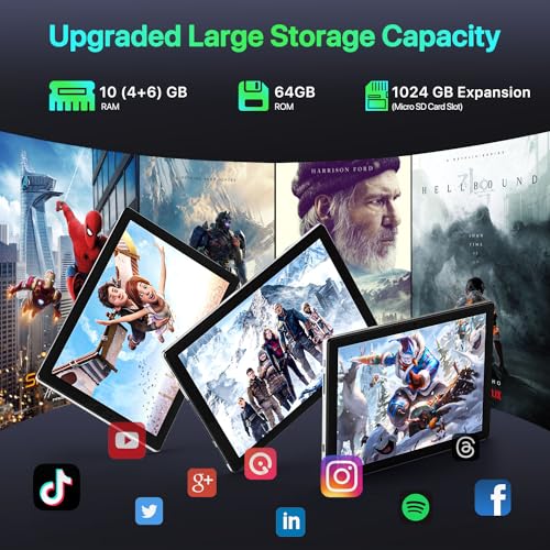 10 inch Android 14 Tablet Octa-Core 10GB RAM 64GB ROM 6000mAh Battery O4720