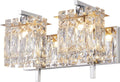 Crystal Wall Lamp, Chrome, E12 Base x2 M724163
