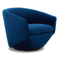 Blue Fabric Swivel Barrel Accent Chair L45333