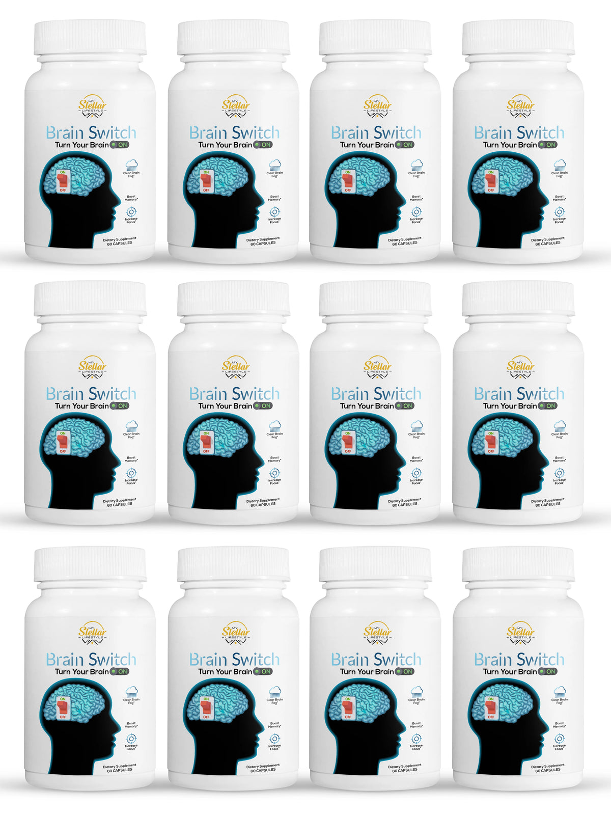 12 Pack Brain Switch 60 Capsules x12 T43879