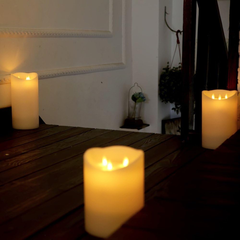 Ivory 3-Wicks Decorative Candle H137