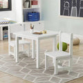 White 3 Piece Kids Activity Table and Chair Set D741