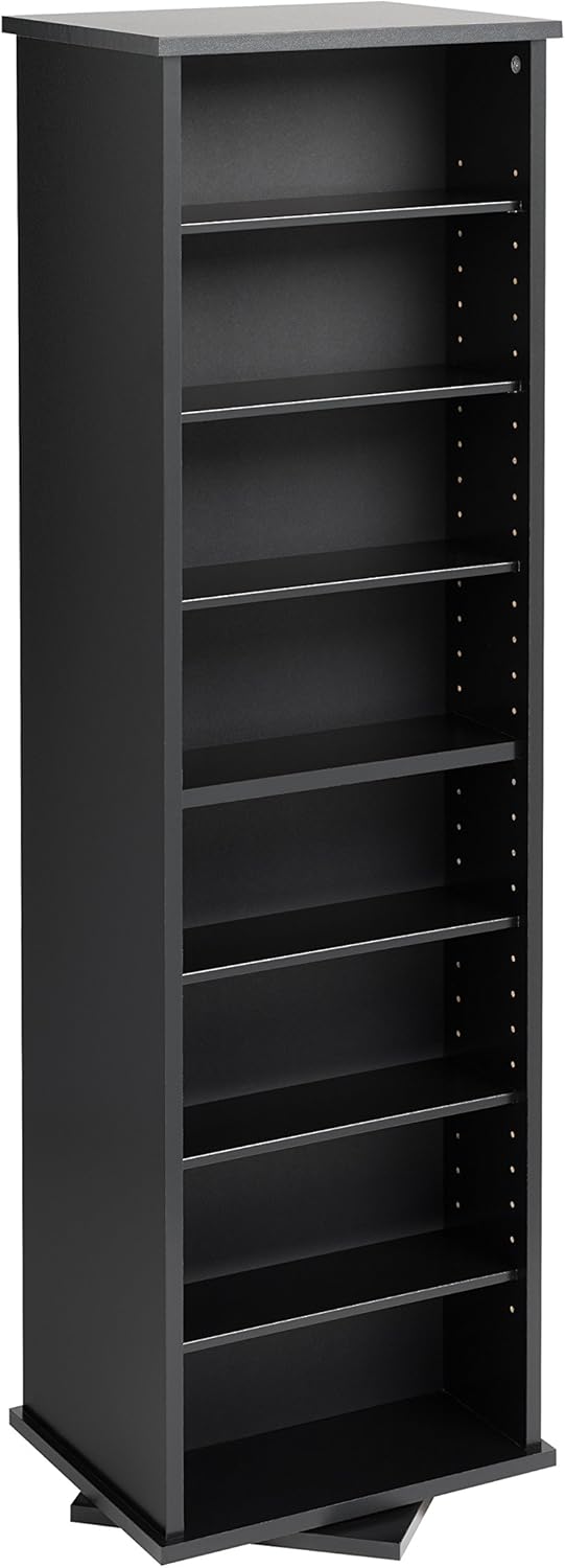 Black Spinning Tower Storage Cabinet S220722