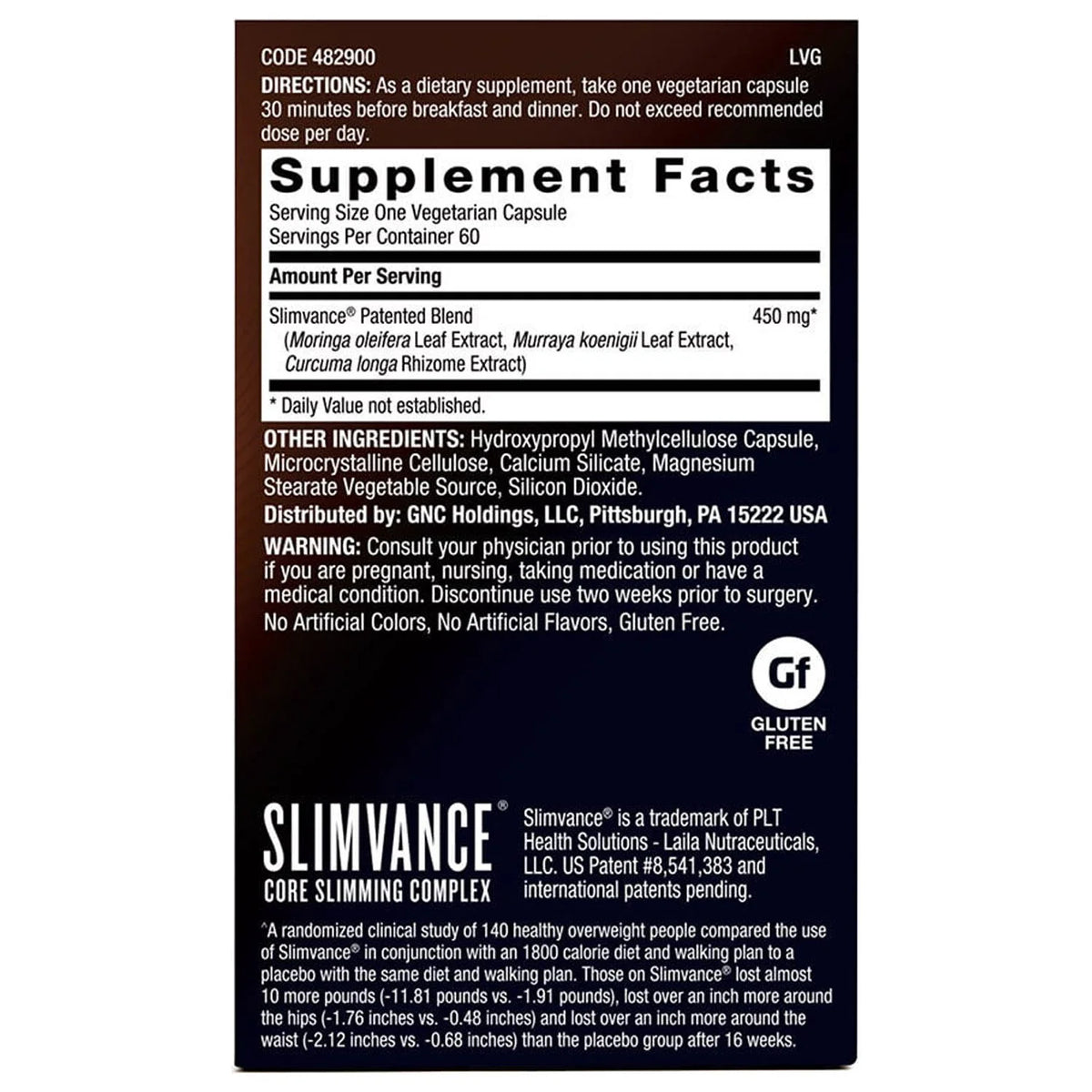 60 Count Stimulant Free Slimming Complex A7425