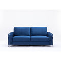 Blue Velvet Upholstered Wooden Frame Sofa N8180