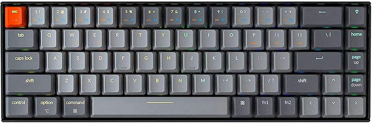 65% Compact 68 Key Wireless Mechanical Keyboard with RGB Backlight A345577