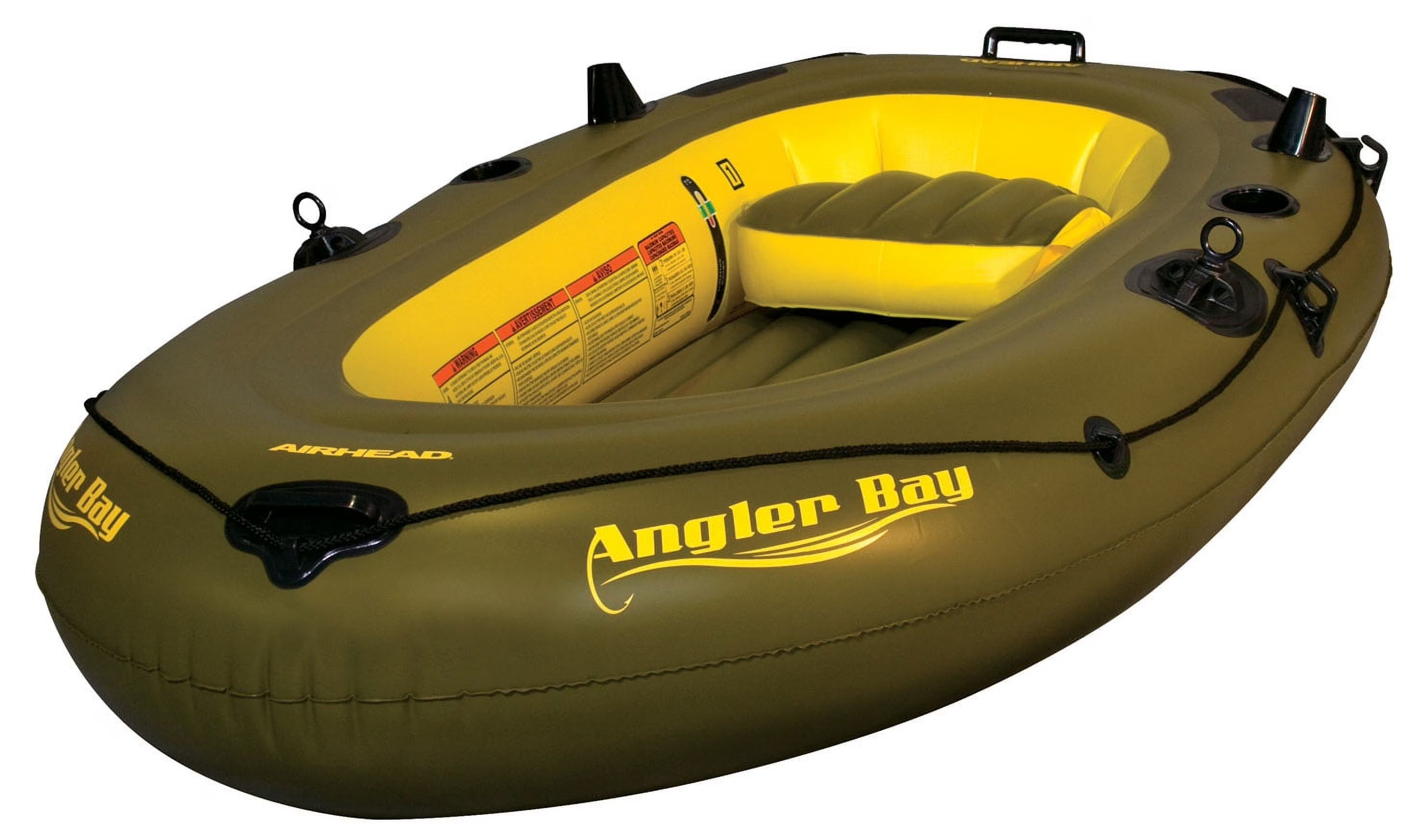 Angler Bay 3 Person Lightweight Inflatable Fishing Boat J603