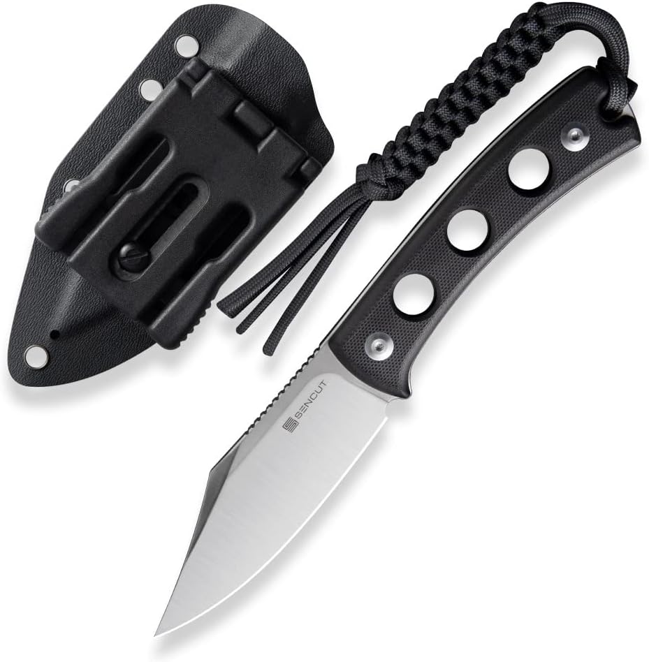 Fixed Blade Knife with G10 Handle and Kydex Sheath W951