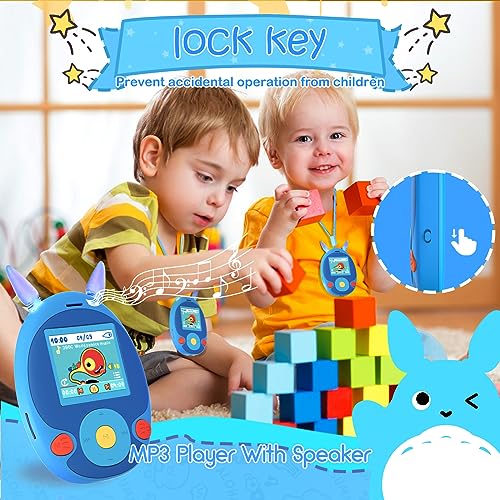 64GB MP3 Player with Bluetooth, Front Speaker, Games, Recorder, Ear Lights, Alarm, Expandable Up to 128GB C507026