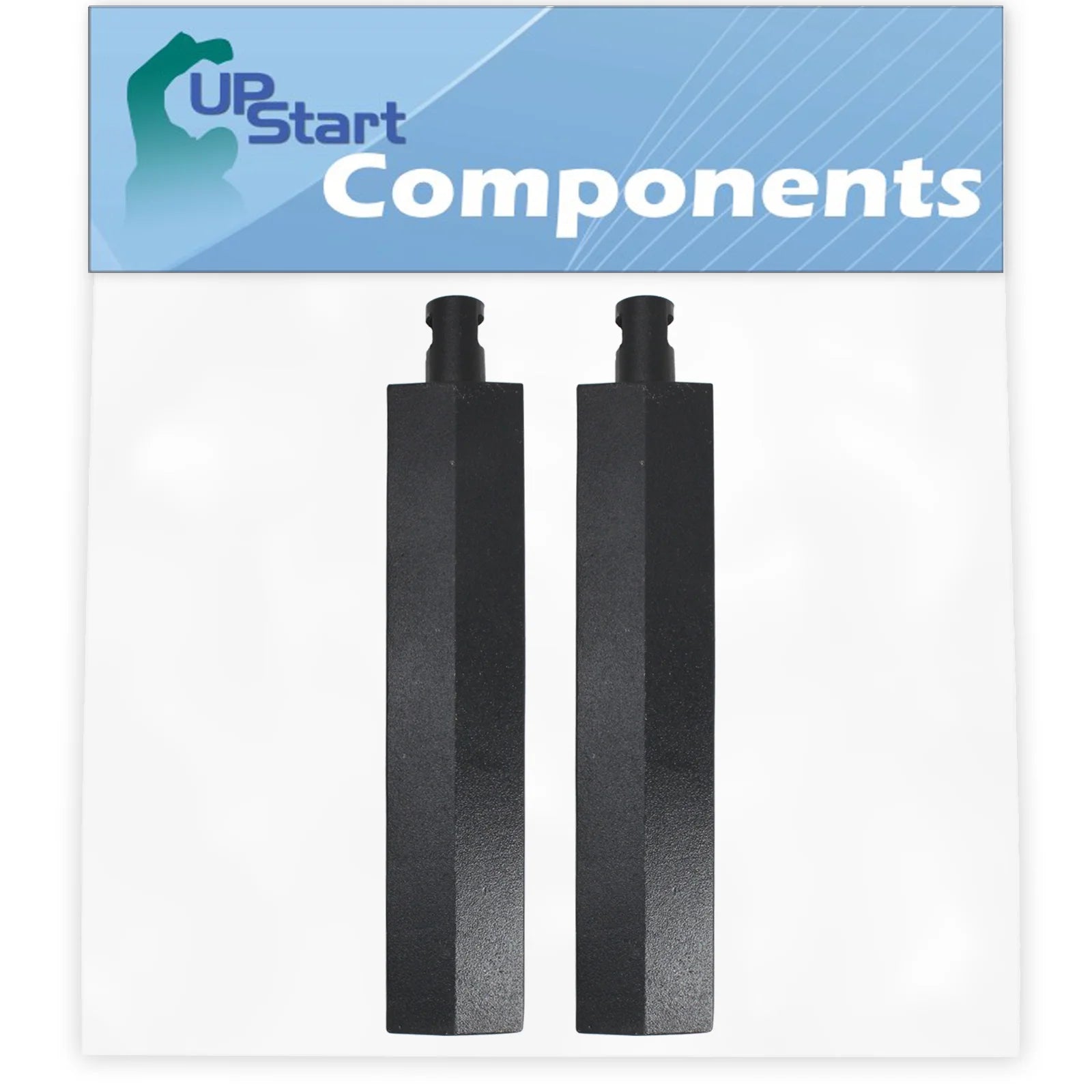 2-Pack BBQ Gas Grill Tube Burner Replacement Parts, Cast Iron Pipe Burners 15 3/4" D12949