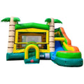 Tropical Inflatable Water Slide Bounce House Combo with Blower D382910