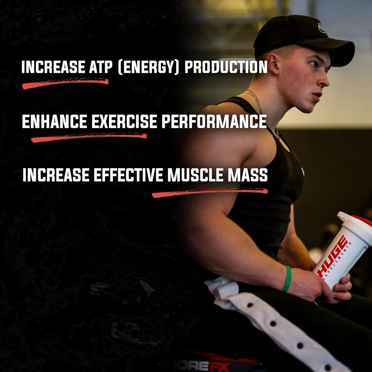 Creatine Monohydrate Pills, 5g Per Serving, 30 Servings F40508