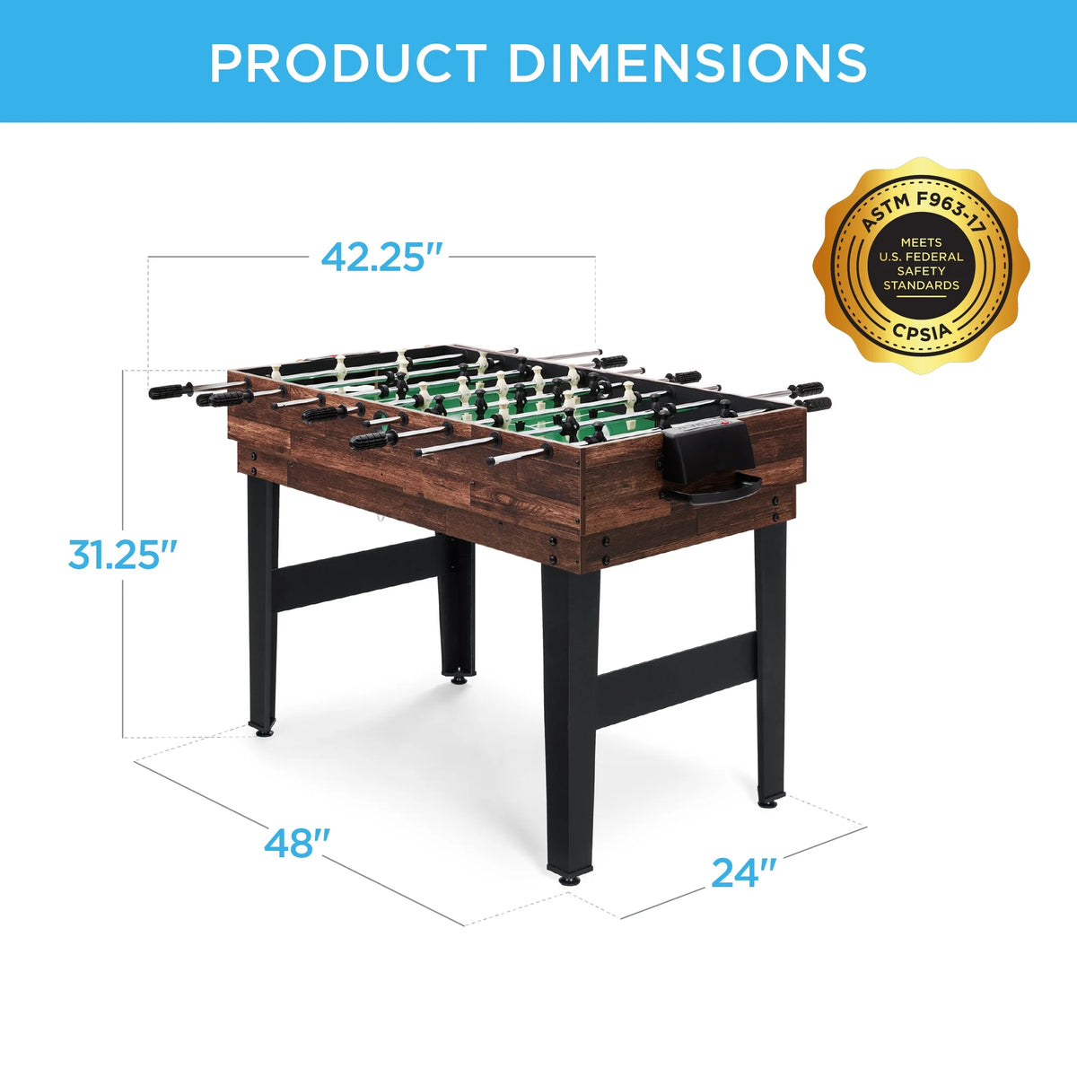 10-in-1 Combo Game Table Set with Hockey, Foosball, Pool, Shuffleboard, Ping Pong S676