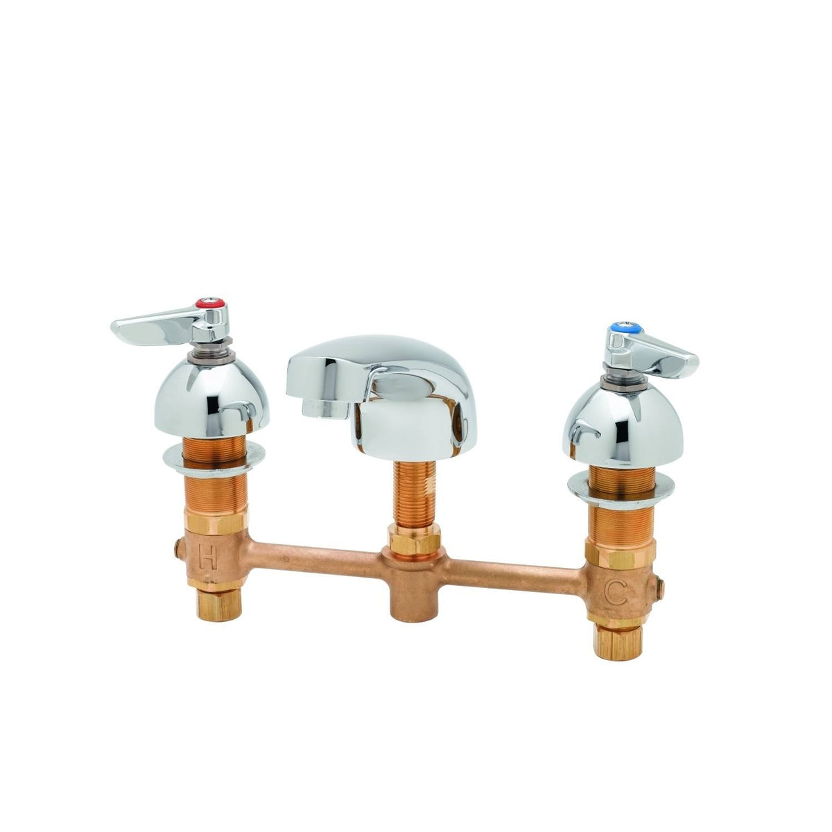 Brass Lavatory Faucet with Concealed Body, Cast Basin Spout, Levers, 1.5 GPM Aerator K5549