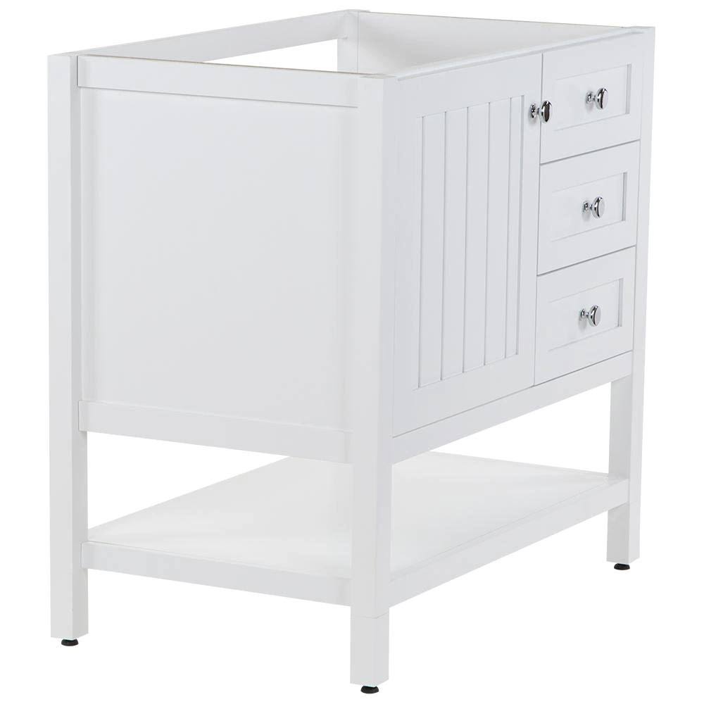 White 36 in. W x 22 in. D x 34 in. H Bath Vanity Cabinet E9690