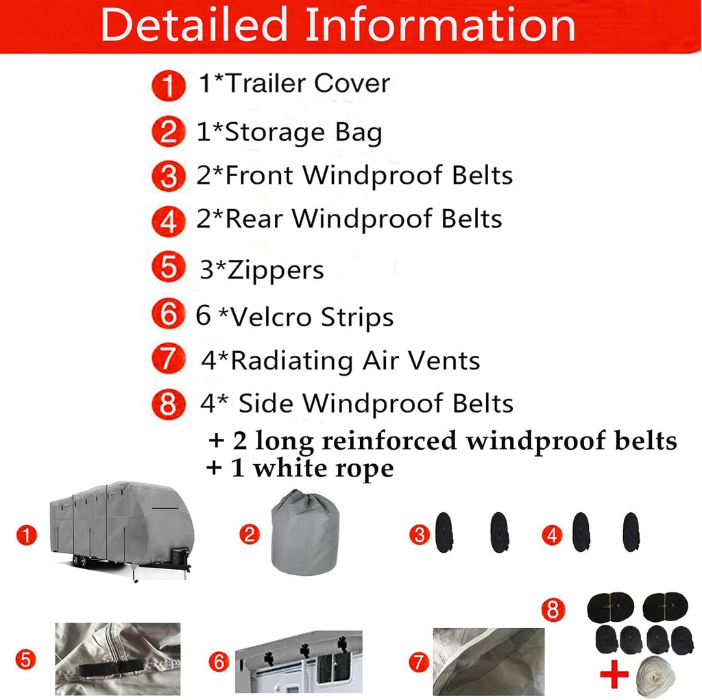 Waterproof 420D Heavy Duty Polyester Oxford RV Cover B81771