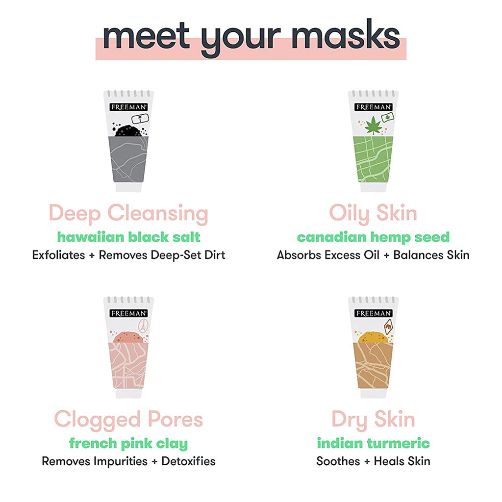 Face Mask Variety Set, 4pk Tubes F424456