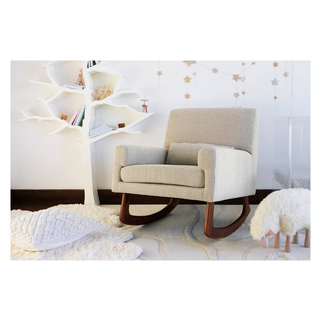 Beige/Walnut Rocker F195109