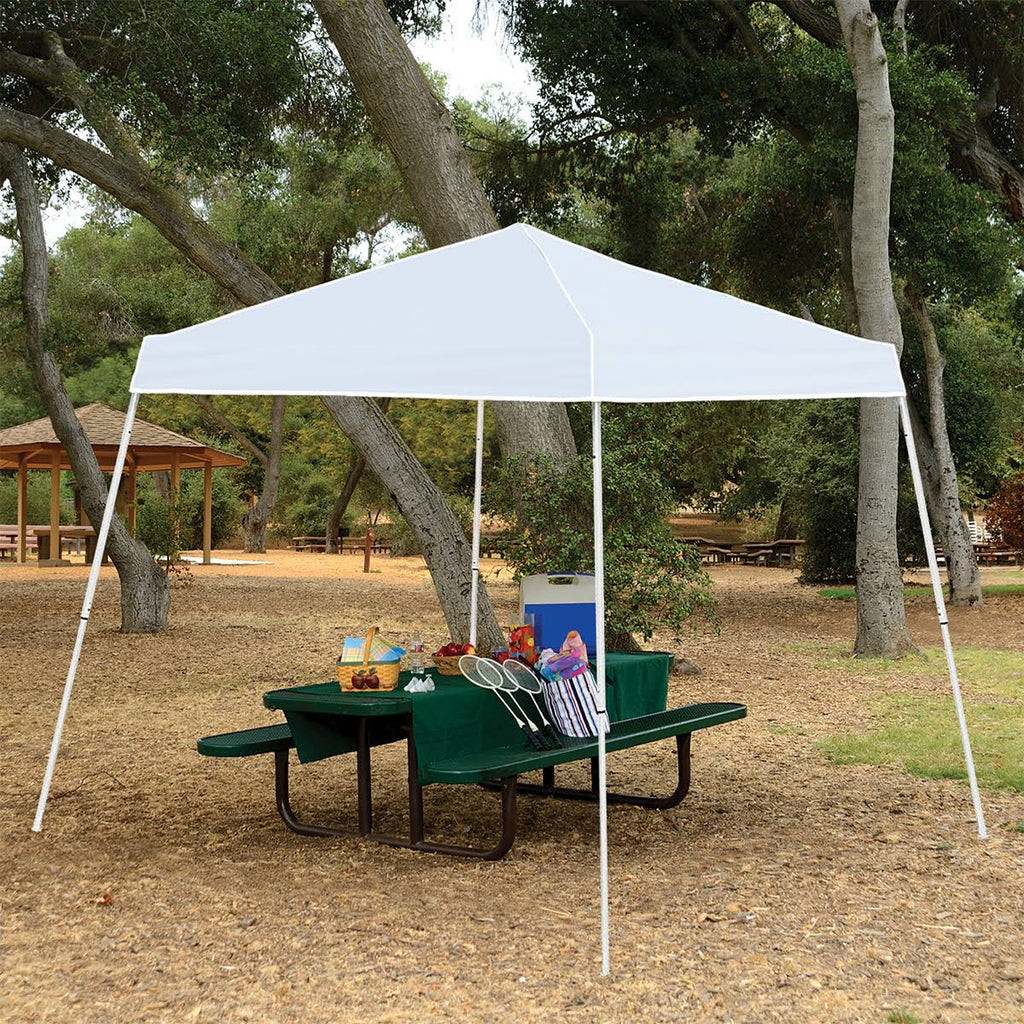 White Angled Leg Instant Canopy Tent Shelter O35882
