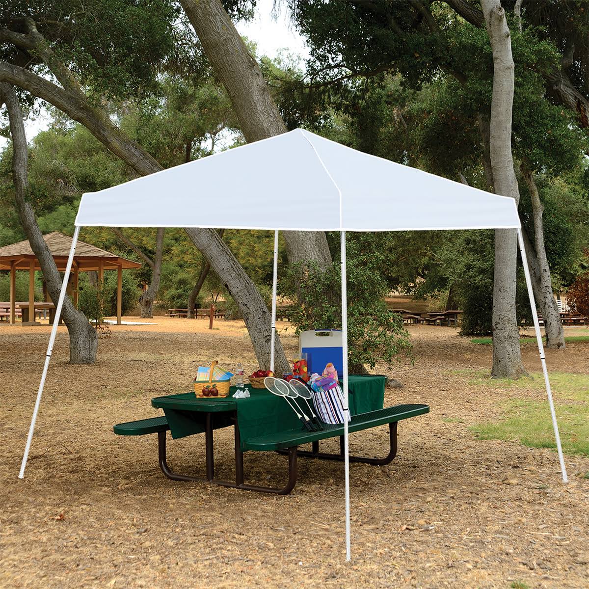 White Angled Leg Instant Canopy Tent Shelter O35882