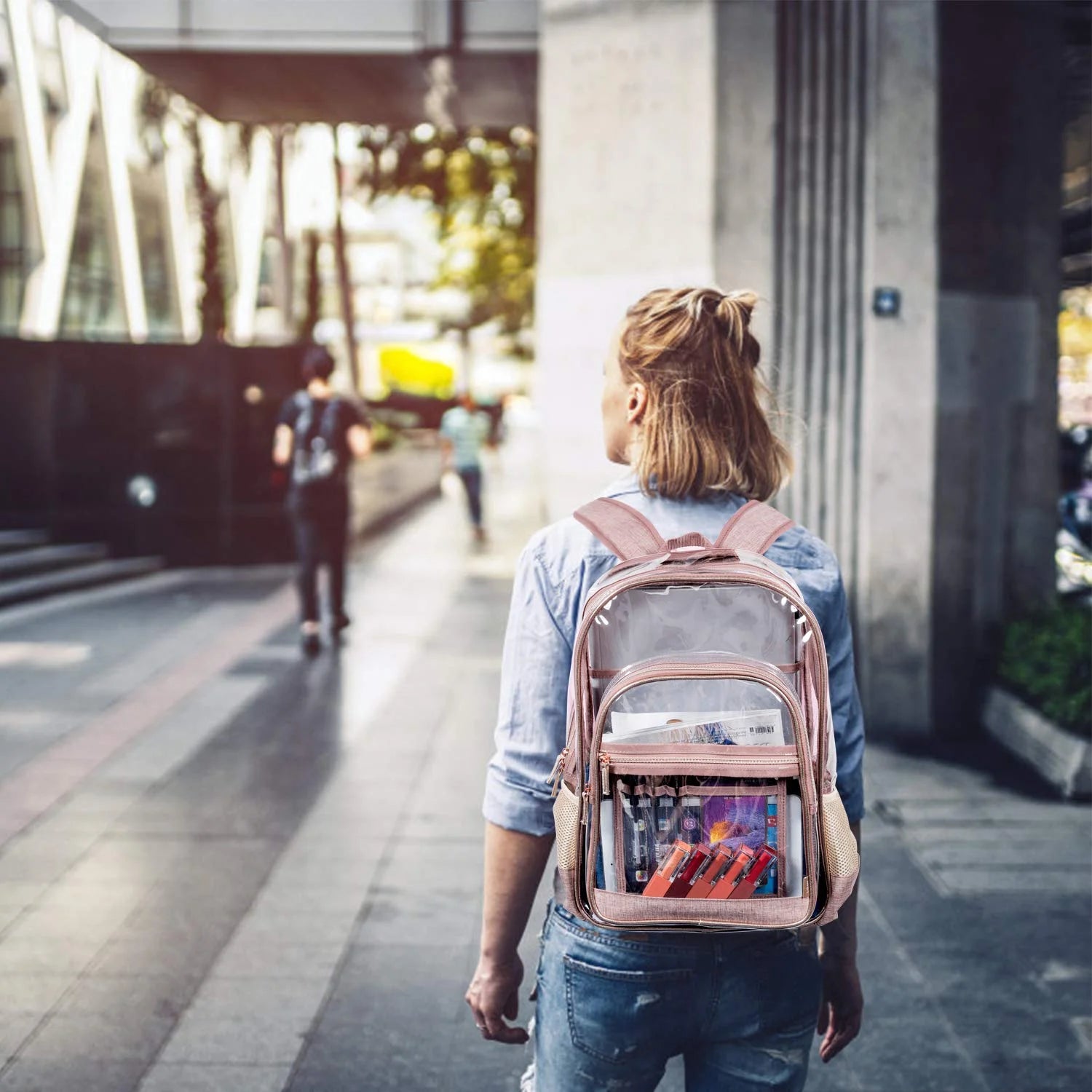 Clear Backpack Transparent Plastic Bookbags Z690685