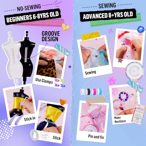 800+Pcs Fashion Designer Kit with 6 Mannequins Sewing Kit A261