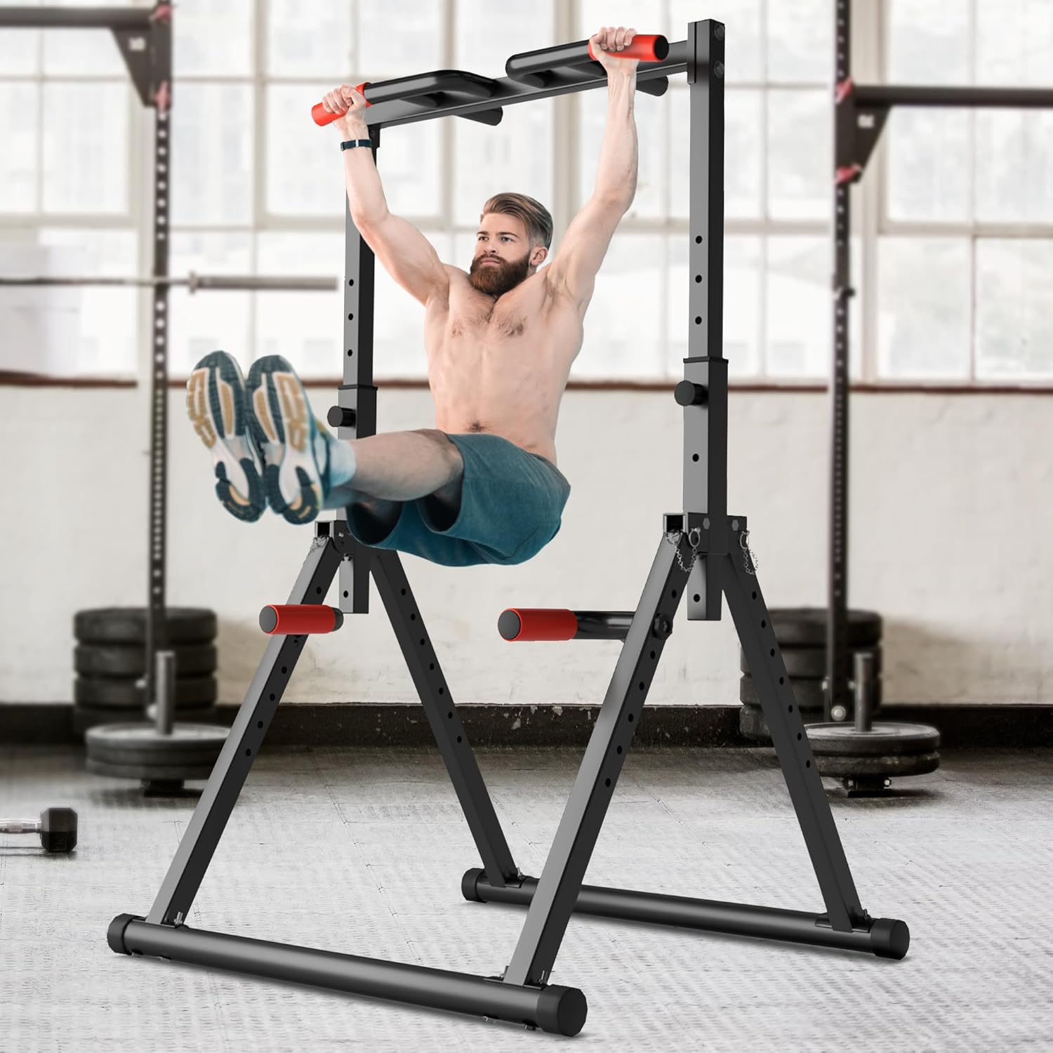 Foldable Power Tower Dip Bar D223